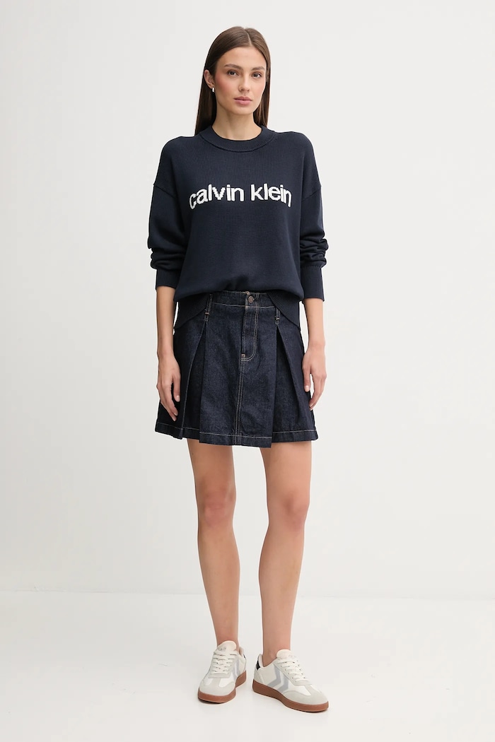 Traper suknja Calvin Klein Jeans LV047C717G mornarsko plava AW25