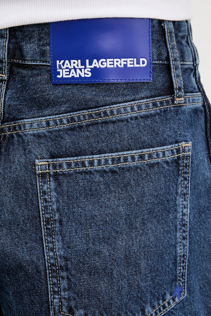 Karl Lagerfeld Jeans pantaloni scurți jeans bleumarin A3W10133