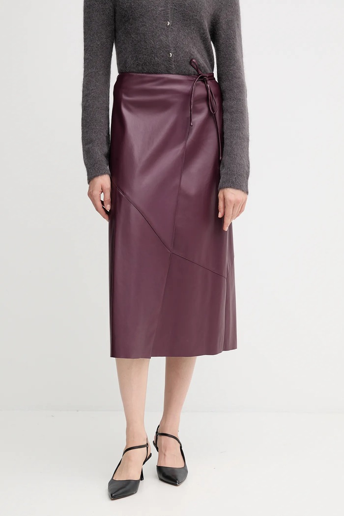 OUI fustă uni burgundia 94517