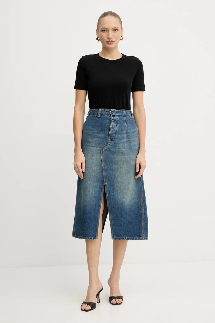 Džínová sukně Victoria Beckham 1325DSK006587B modrá AW25