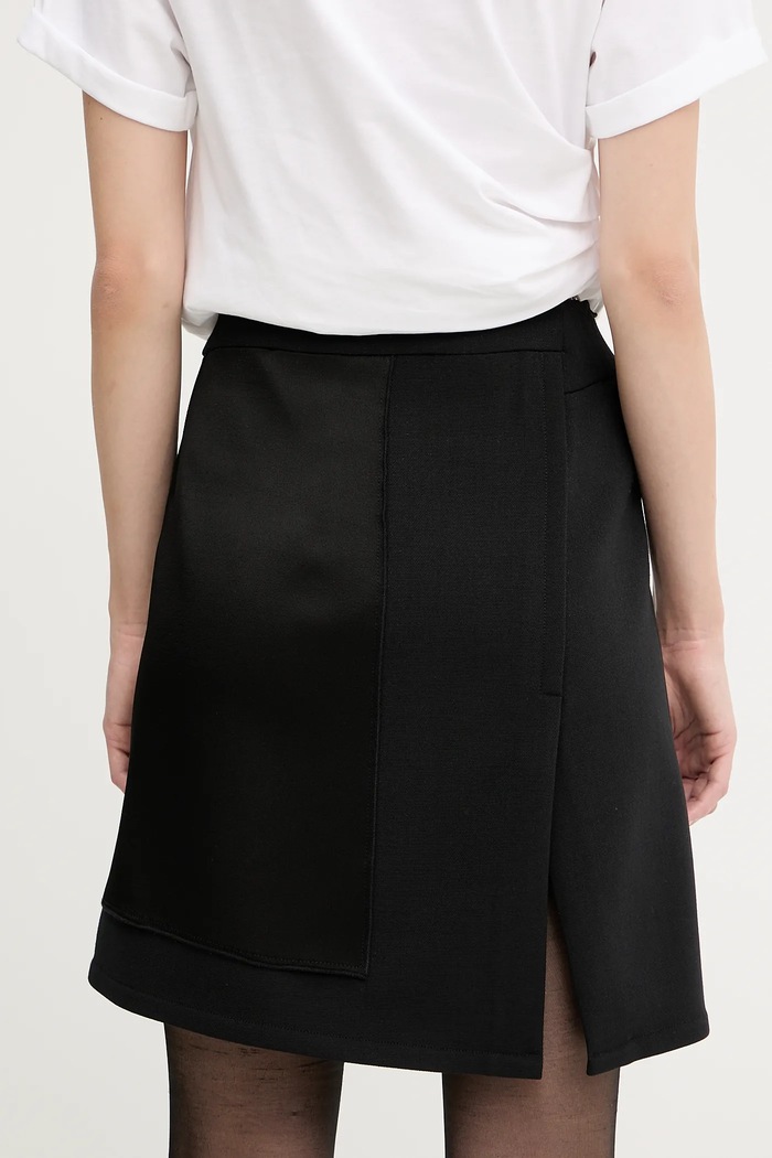 Odzież Victoria Beckham spódnica z domieszką wełny 1325WSK006593B czarny