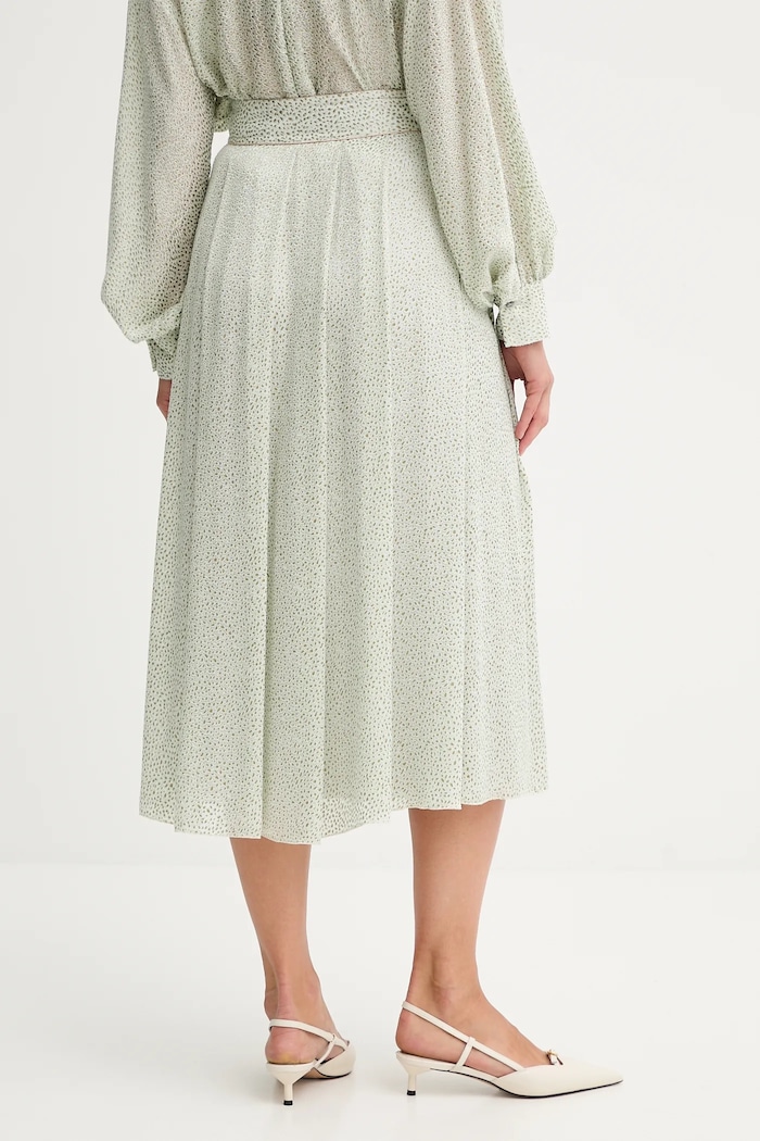 Ruházat Forte Forte szoknya selyemkeverékből 14125.my.skirt zöld