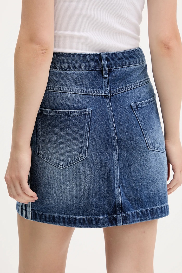 Odzież adidas Originals spódnica jeansowa Denim Mini Skt JW2649 niebieski