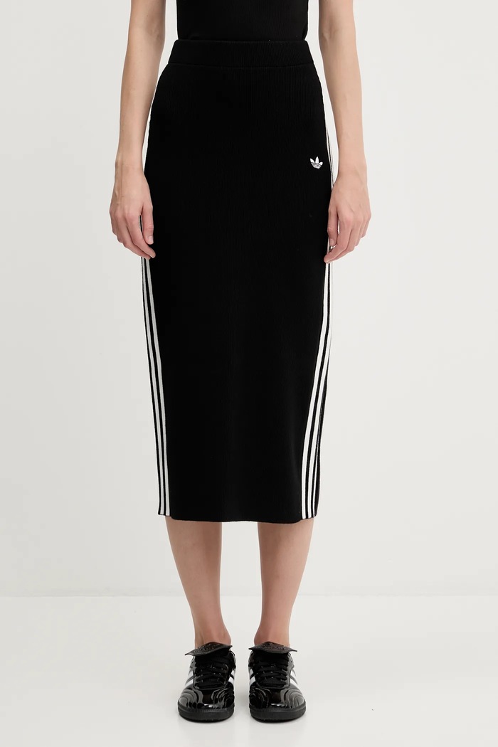 Suknja adidas Originals 3-Stripes pencil crna JW2661