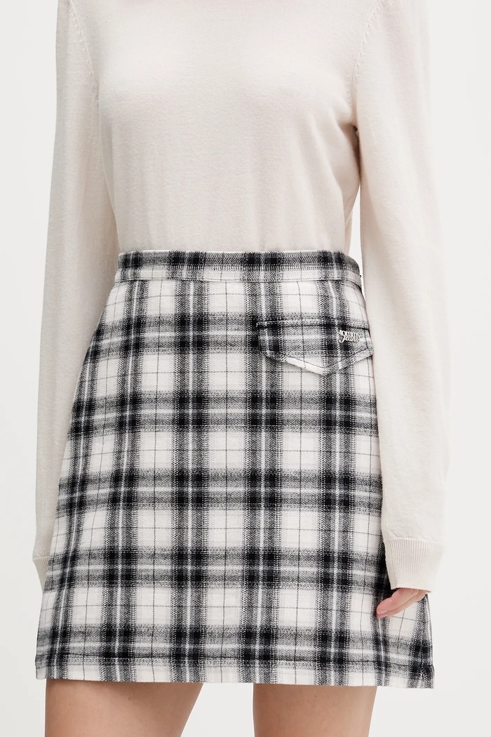 Bavlnená sukňa Tommy Jeans čierna DW0DW21461
