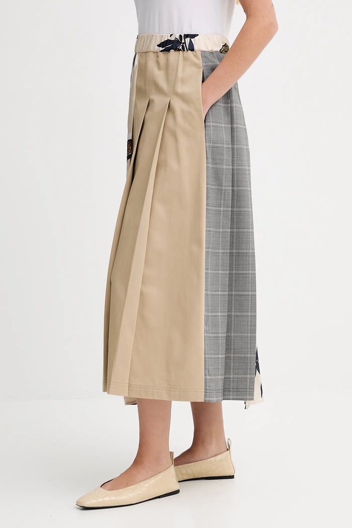 Weekend Max Mara spódnica z domieszką wełny ETRA beżowy 2525106012600