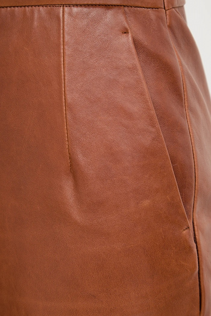 Weekend Max Mara gonna in pelle PAPAILE marrone 2525406016600