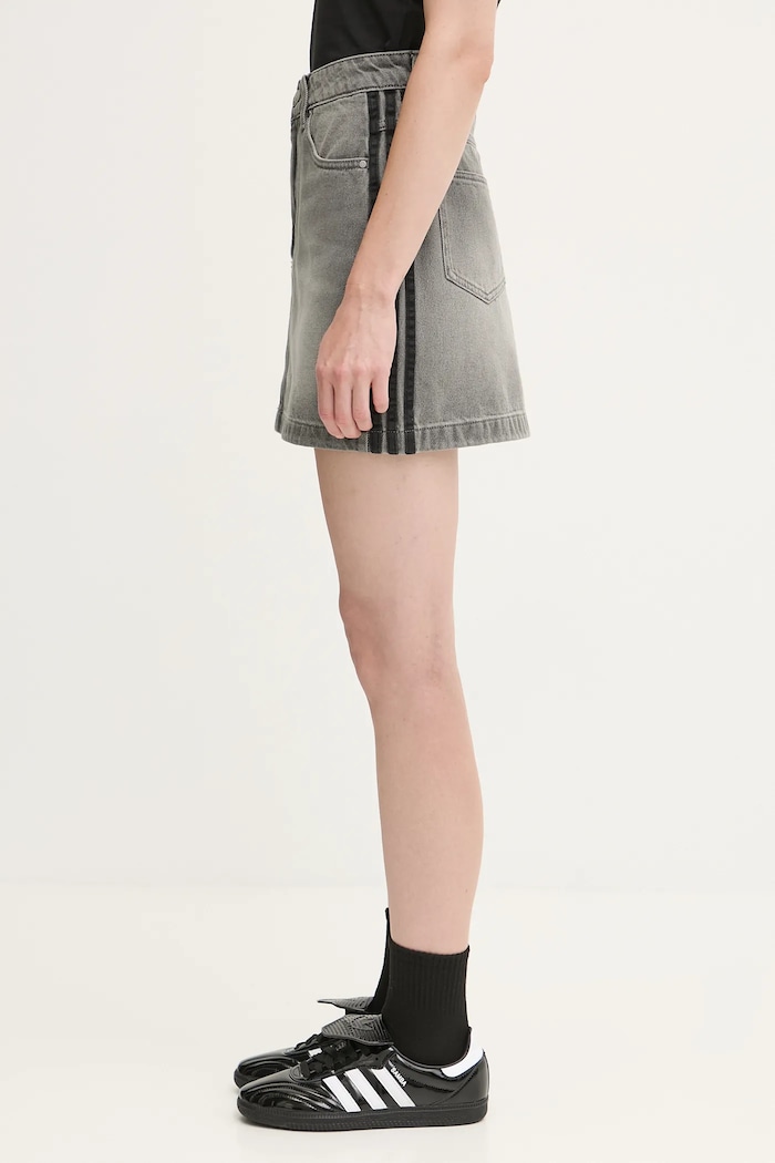 Rifľová sukňa adidas Originals Denim Mini Skt JW2657 sivá AW25