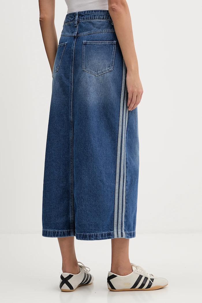 Одежда Юбка adidas Originals Denim Long Skt JW2658 голубой
