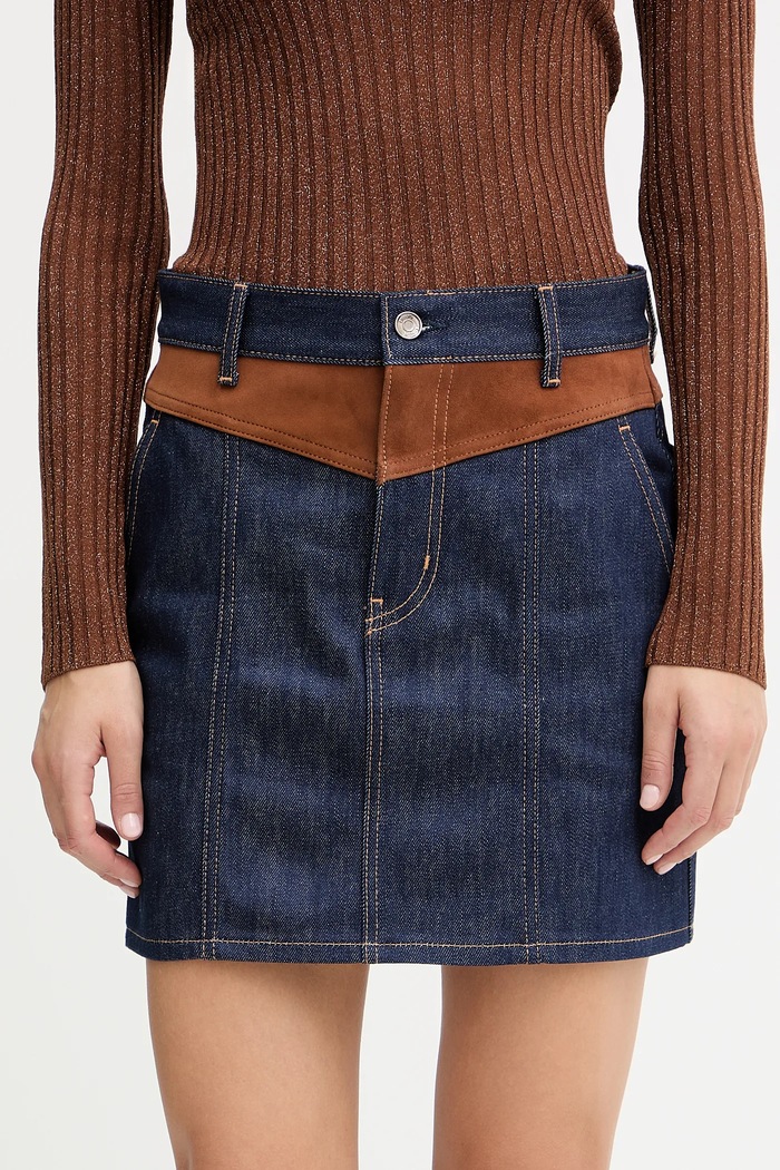 Τζιν φούστα Liu Jo casual σκούρο μπλε UF5085.DS073