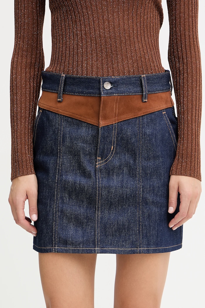 Τζιν φούστα Liu Jo casual σκούρο μπλε UF5085.DS073