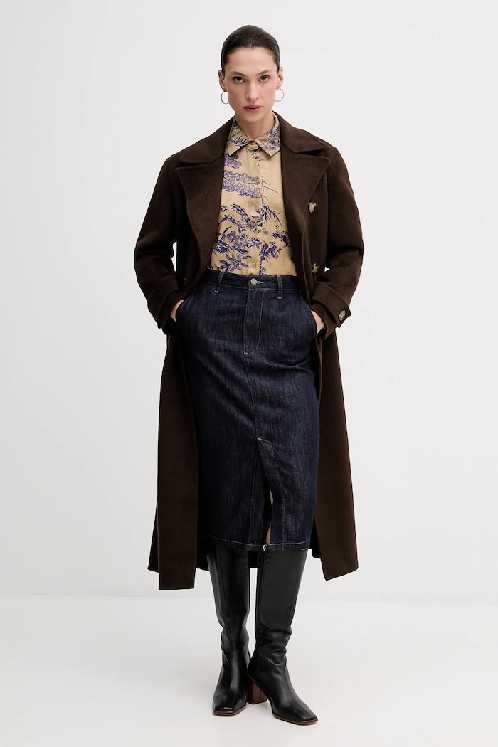 Sisley spódnica jeansowa 447ZL002U granatowy AW25