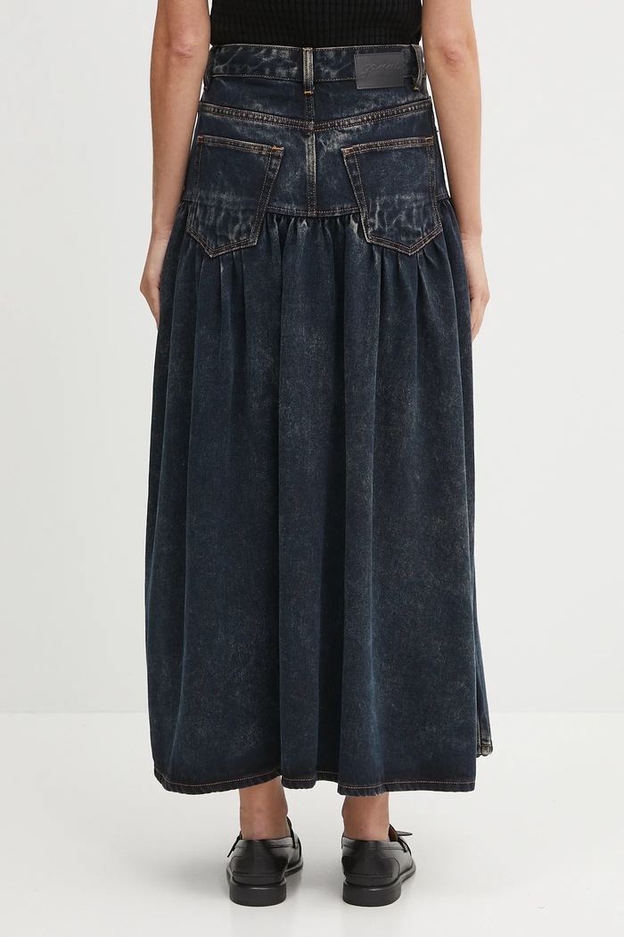 Odzież GANNI spódnica jeansowa Light Denim Long J1759 granatowy