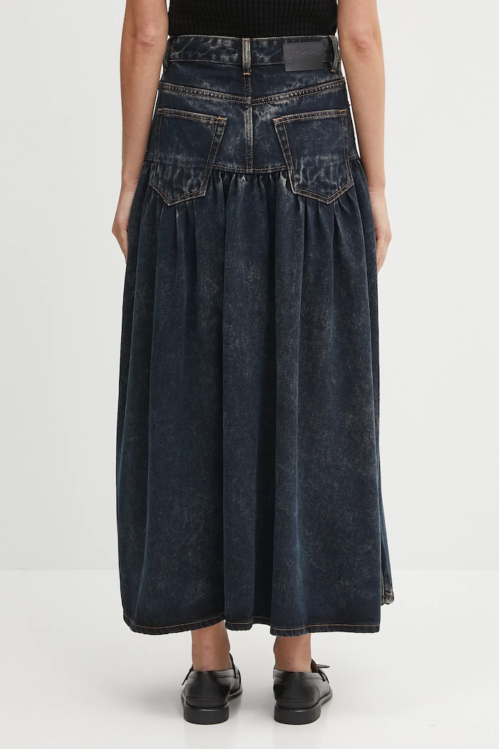 Odzież GANNI spódnica jeansowa Light Denim Long J1759 granatowy