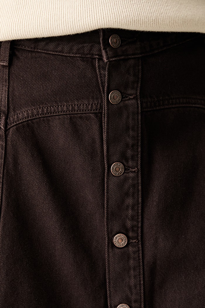 Levi's разкроена пола от деним YOKED WESTERN кафяв 003NN