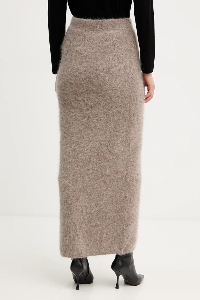 Odzież Marciano by Guess spódnica z dodatkiem wełny AGNES 5BGD02.5794Z beżowy