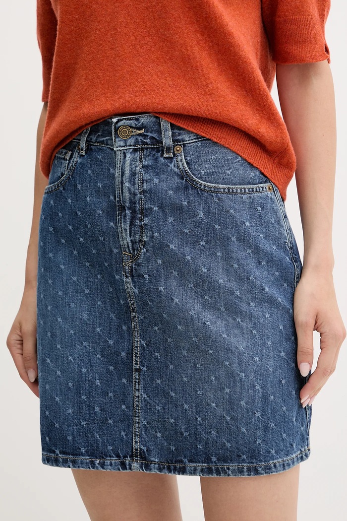 Pepe Jeans farmer szoknya sima kék PL90112444F0