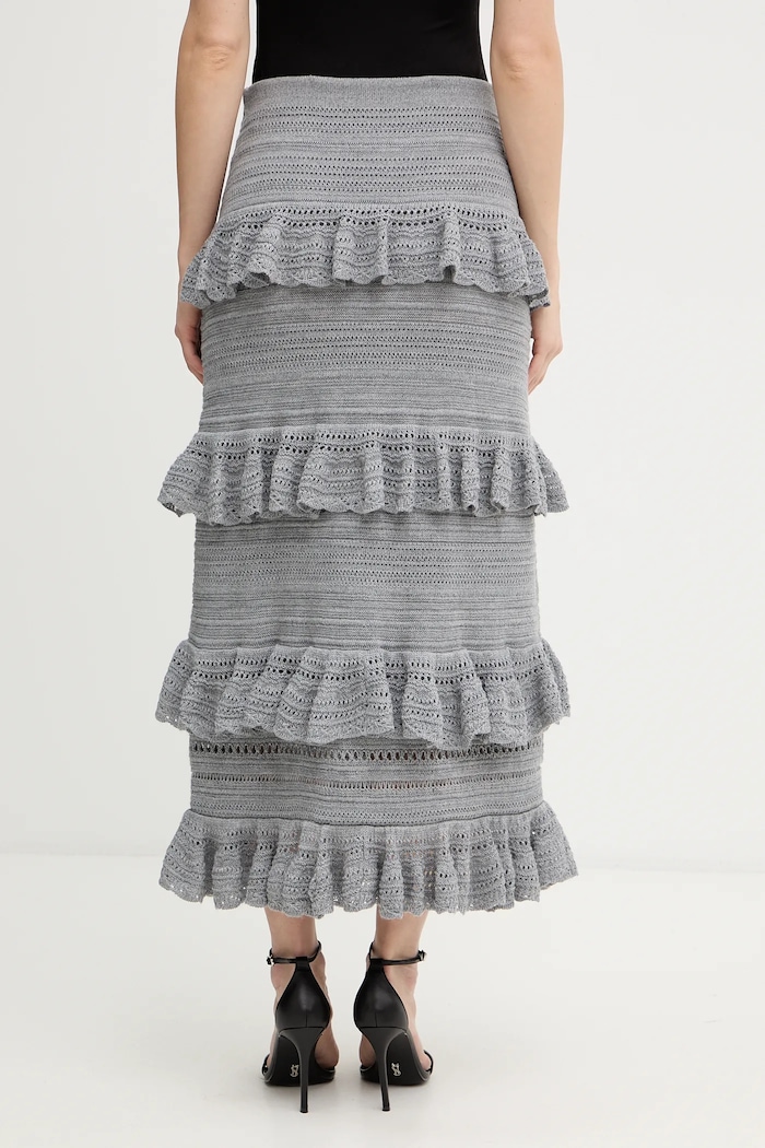 Abbigliamento Luisa Spagnoli gonna in lana 100223 grigio