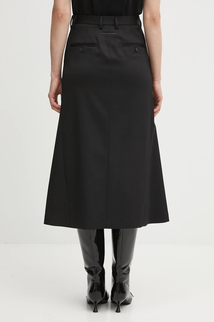 Oblečenie Vlnená sukňa MM6 Maison Margiela S52MI0021.S47848.900 čierna
