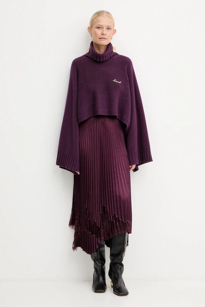 BOSS Szoknya 50546594 burgundia AW25