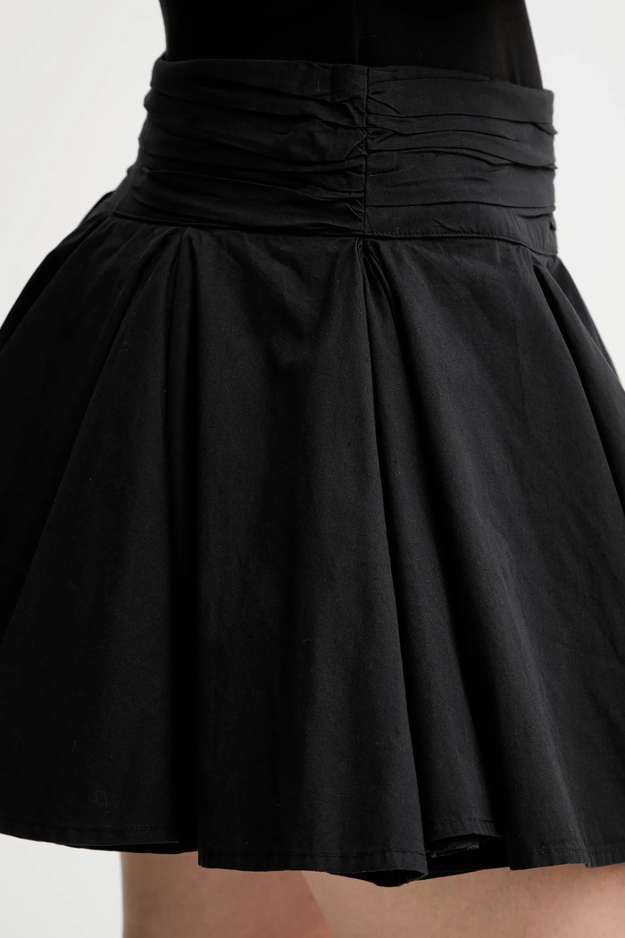AllSaints fustă din bumbac TULIP negru W016RD