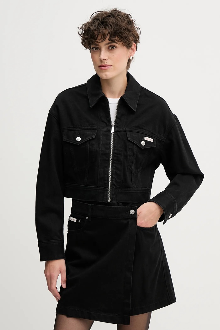 Calvin Klein Jeans spódnica jeansowa czarny LV047D777G
