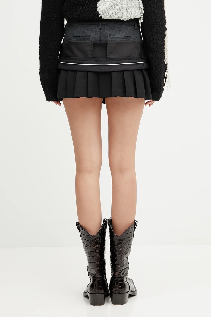Clothing Andersson Bell wool blend skirt Inside Out Pleats apa844w black