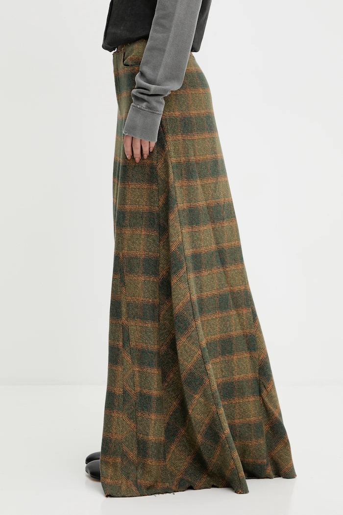 Our Legacy Spódnica bawełniana Rebel W4254RV zielony AW25