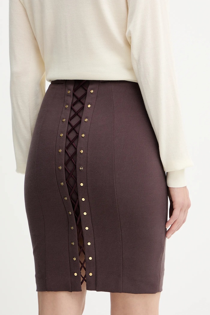 Oblečenie Sukňa Elisabetta Franchi GO14757E2 burgundské