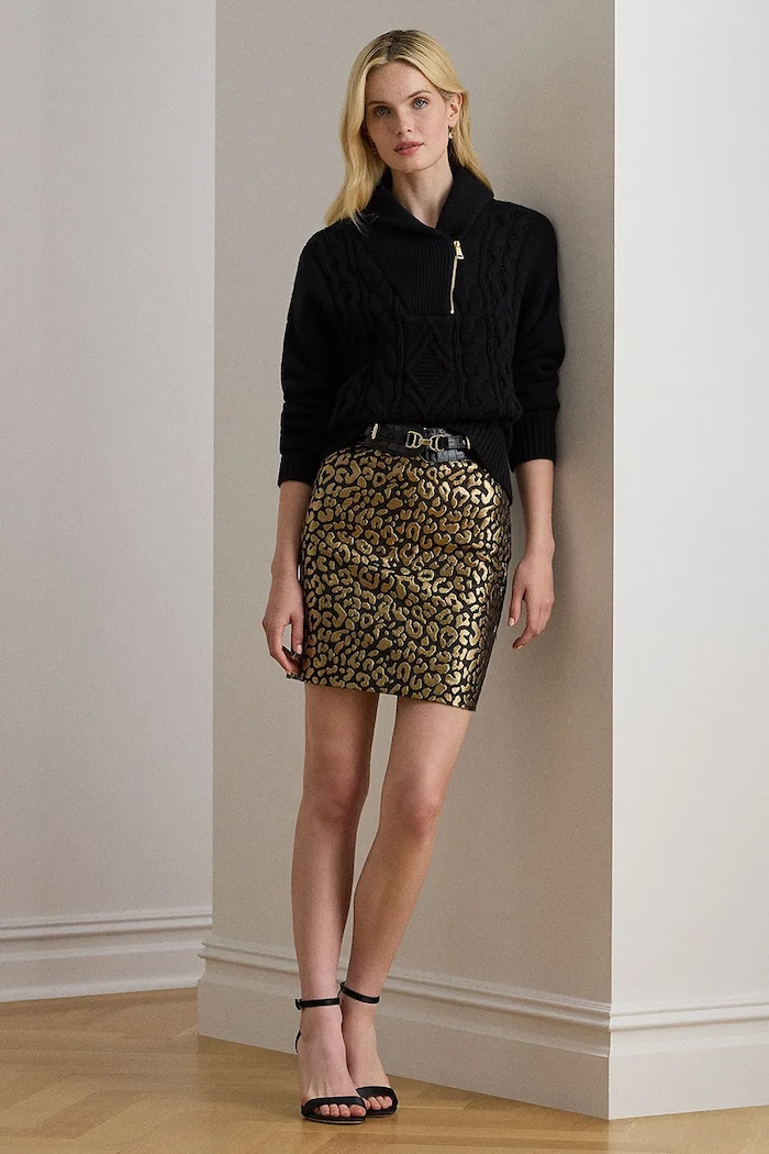 Ρούχα Φούστα από βαμβάκι Lauren Ralph Lauren 200979907 μαύρο