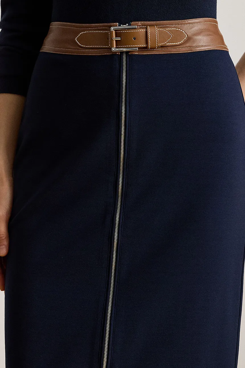 Sukňa Lauren Ralph Lauren tmavomodrá 200980024