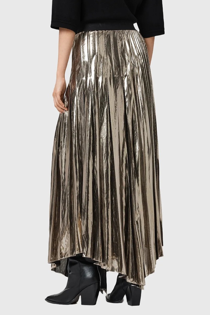 AllSaints fustă JAX aur W064RD