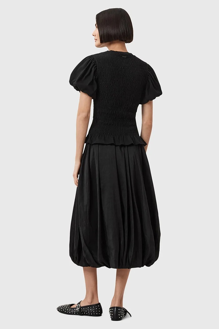 Suknja AllSaints NIA W001RD crna