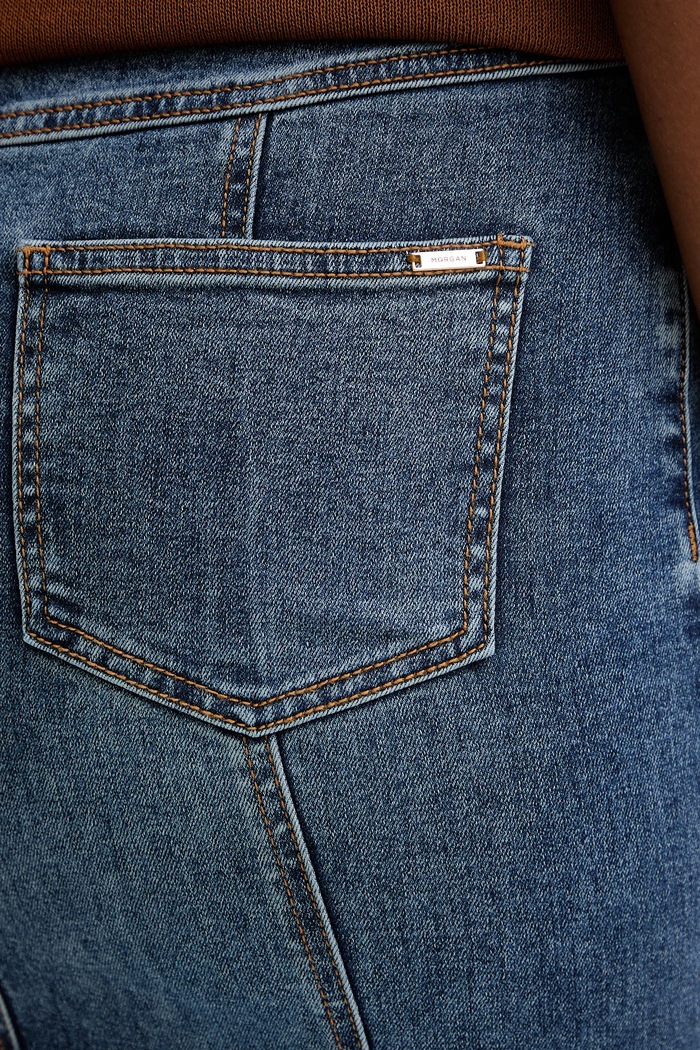 Fustă jeans Morgan JAFTER albastru