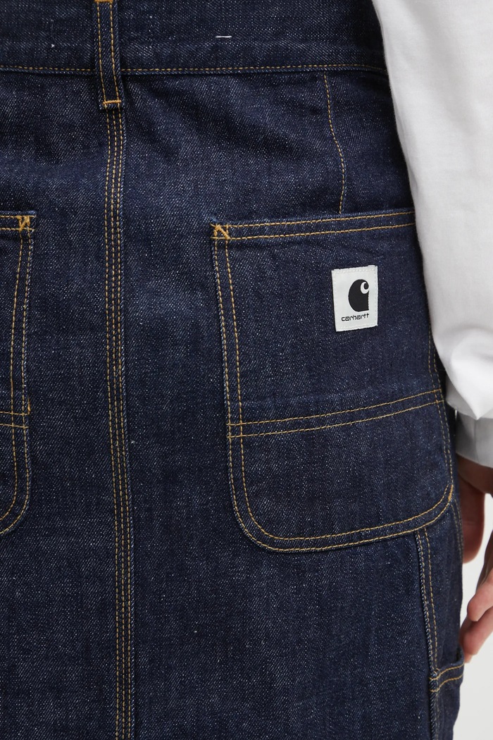 Джинсова спідниця Carhartt WIP W' Single Knee Skirt темно-синій I034224.102