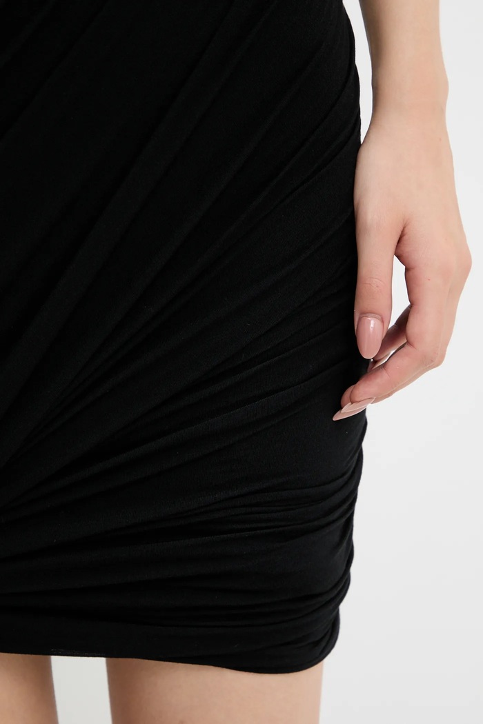 Спідниця з домішкою кашеміру Rick Owens Lilies Luna чорний LI02E3309.JBWS