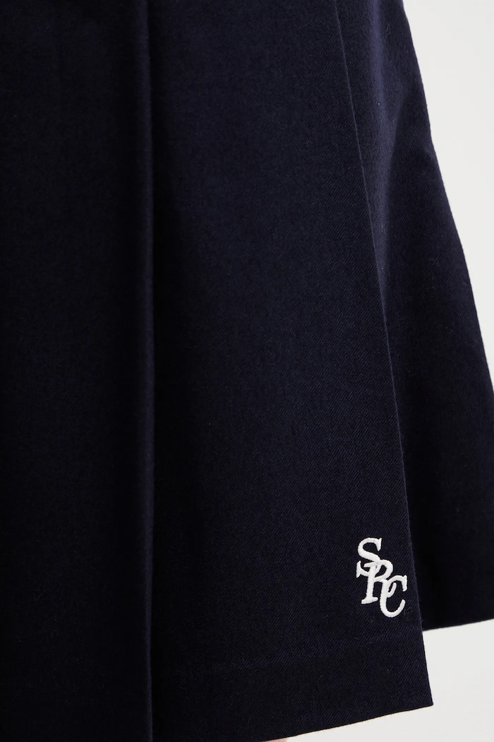 Sukňa s prímesou vlny Sporty & Rich SRC Wool School tmavomodrá SK02266302BL106