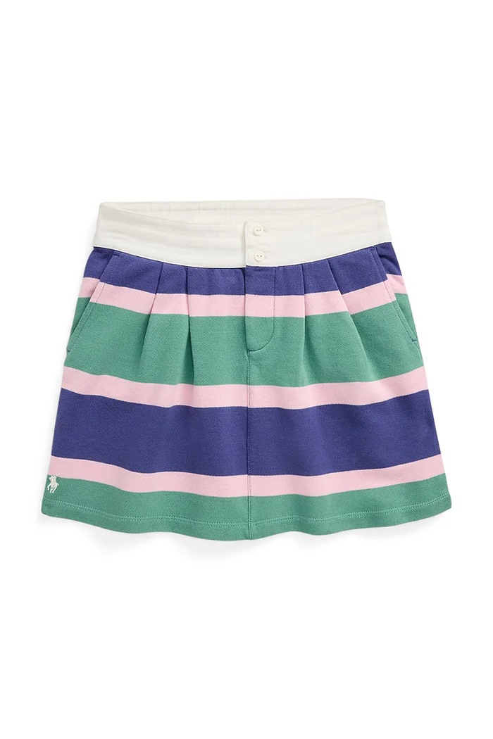 Polo Ralph Lauren spódnica bawełniana dziecięca wzorzyste granatowy 313971042001