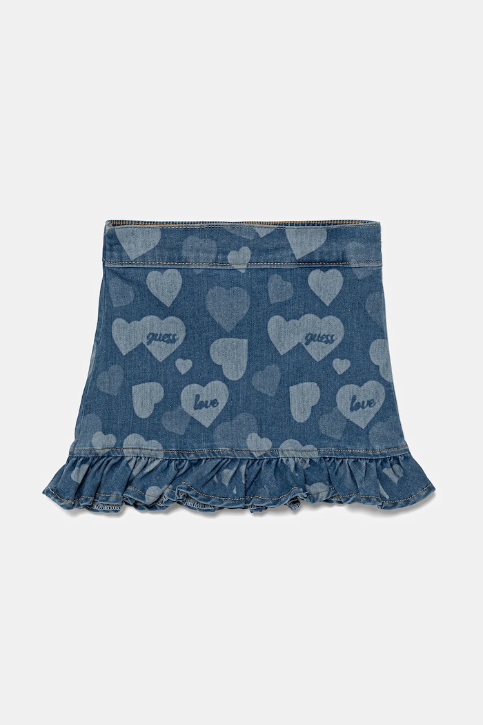 Guess spódnica dziecięca mini granatowy K5YD02.D4CA0.9BYA