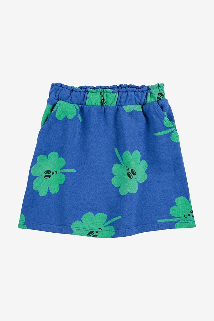 Dievčenská bavlnená sukňa Bobo Choses Lucky Clover 225AC104 modrá AW25