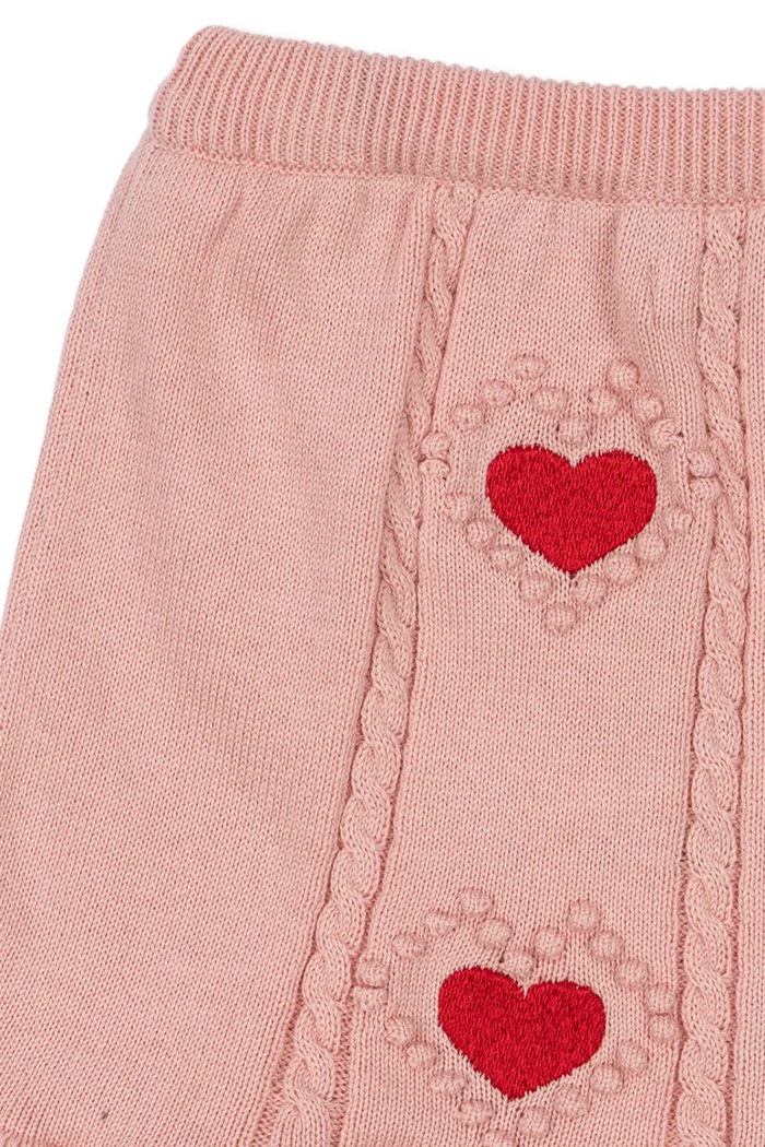 Dziewczynka Konges Sløjd spódnica bawełniana dziecięca SOLEIL KNIT SKIRT GOTS KS103982.9BYA różowy