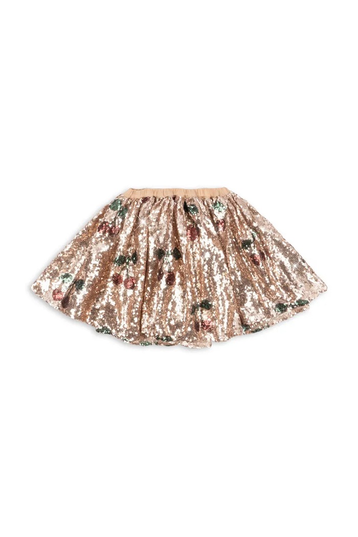 Dievčenská sukňa Konges Sløjd STARLA SEQUIN SKIRT látka béžová KS103992.9BYA