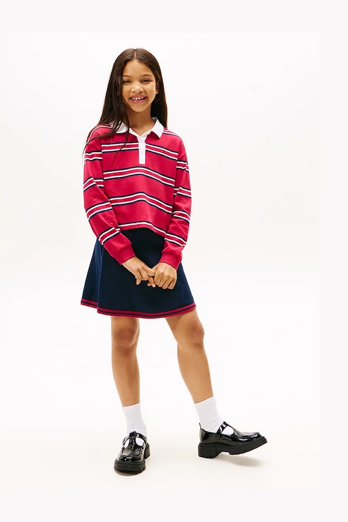 Tommy Hilfiger gyerek szoknya egyenes sötétkék KG0KG08913.9BYA