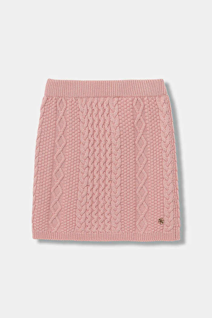 Guess spódnica z domieszką wełny dziecięca dzianina różowy J5BD13.Z37L1.9BYA
