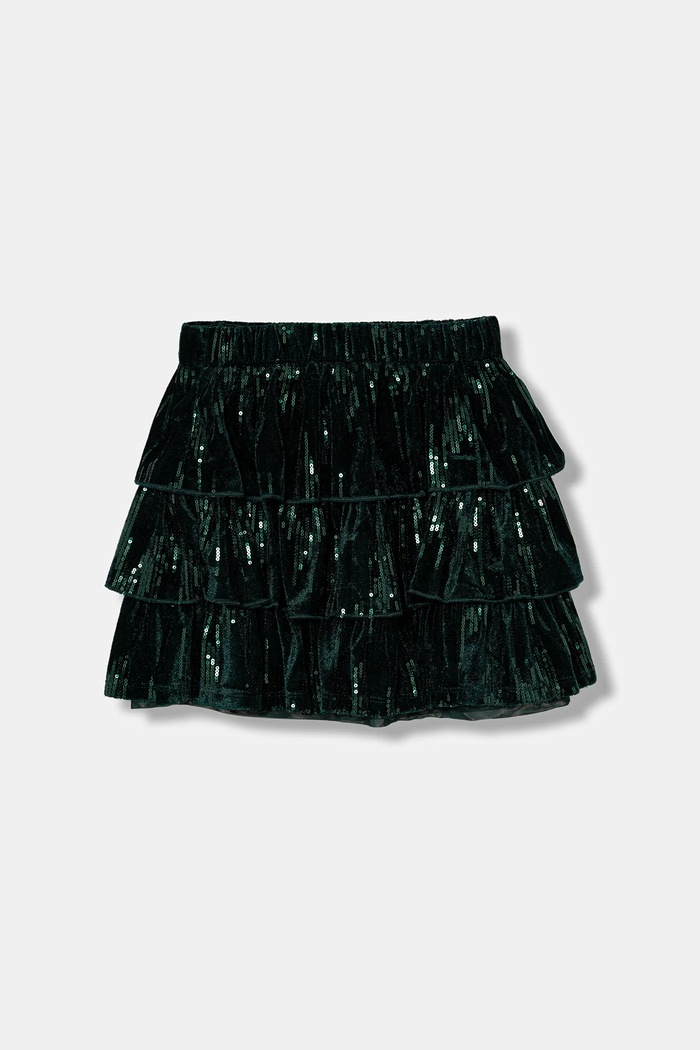 Dievčenská sukňa United Colors of Benetton 4OZGC002M.G.Seasonal zelená AW25