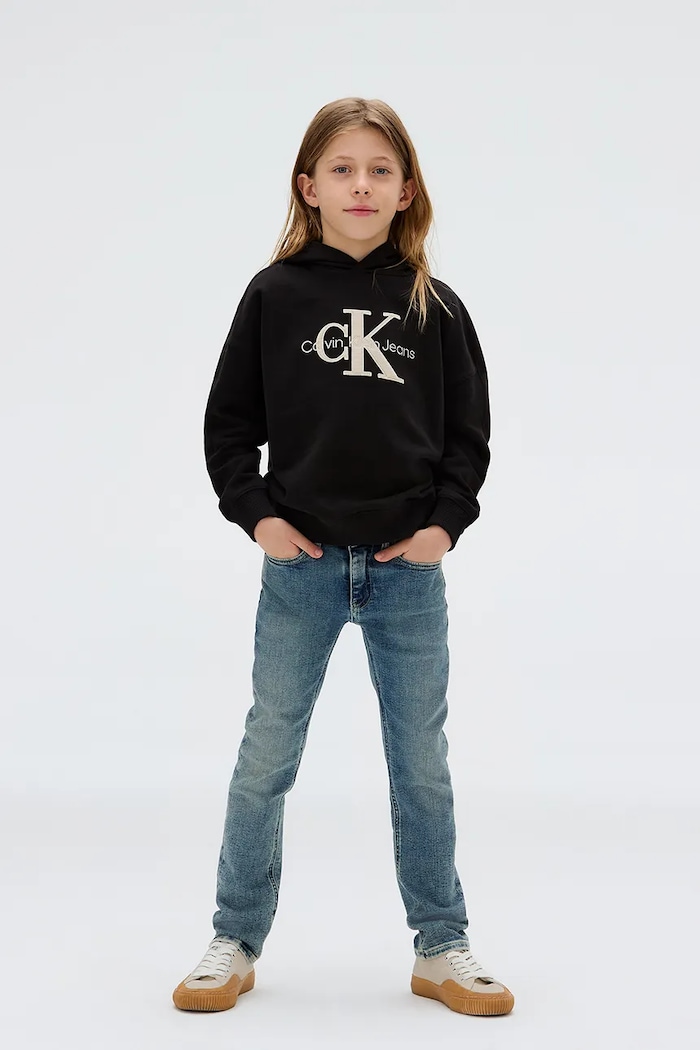 Detské rifle Calvin Klein Jeans SLIM Planet friendly modrá IB0IB02189.128.170.9BYA