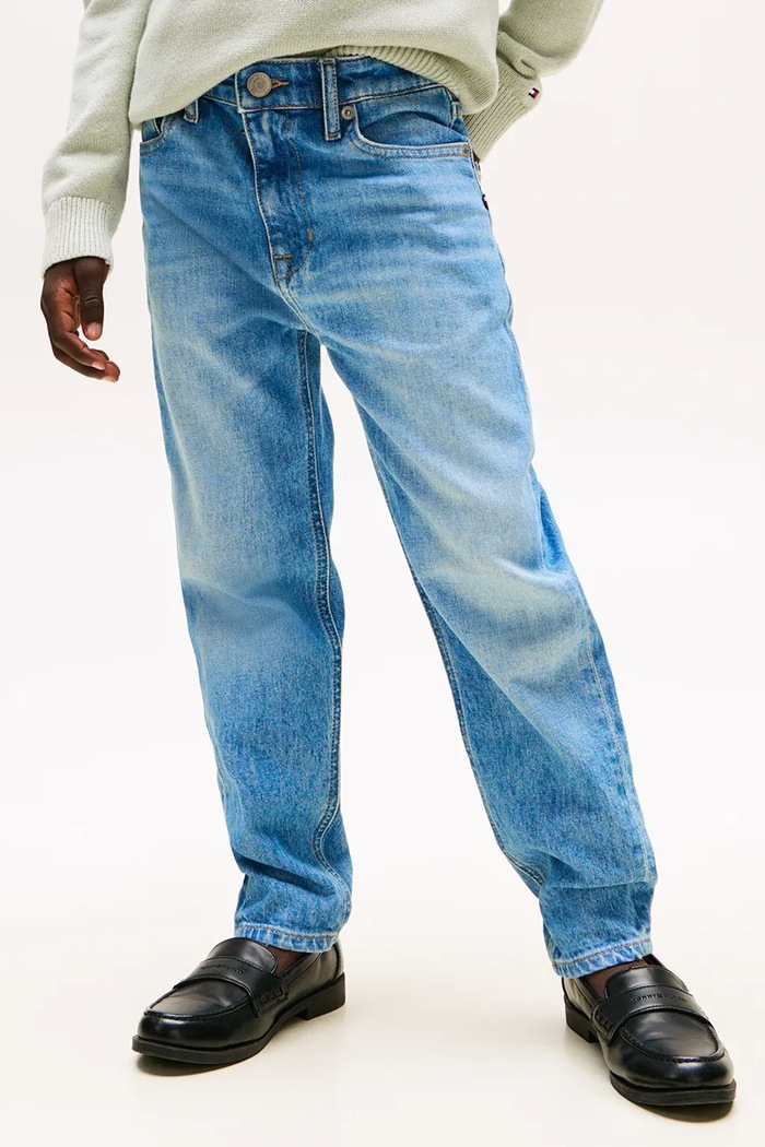 Chłopiec Tommy Hilfiger jeansy dziecięce ARCHIVE KB0KB09708.9BYA niebieski