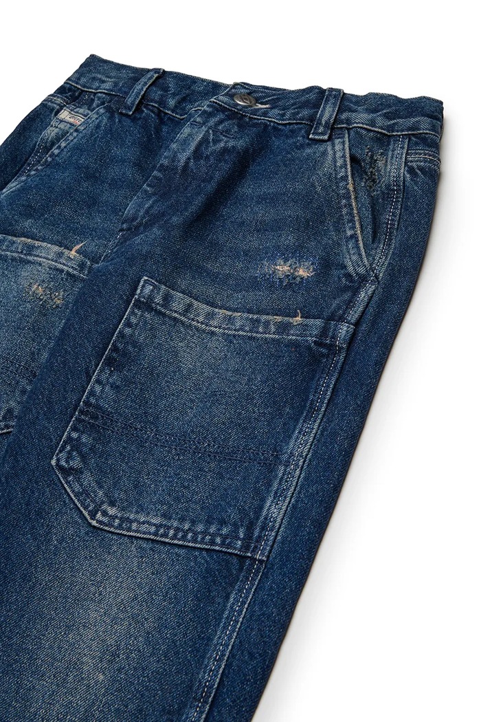 Dečki Otroške kavbojke Diesel D-BERR-J TROUSERS J02330 mornarsko modra