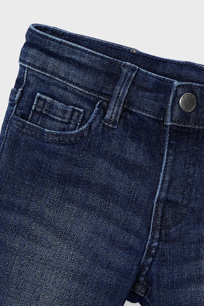 Băieți Mayoral Jeans copii jeans slim fit basic 504.5A.Mini.9BYA bleumarin