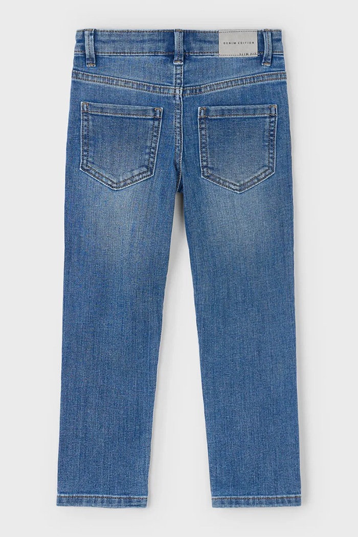 Băieți Mayoral Jeans copii jeans slim fit basic 504.5A.Mini.9BYA albastru